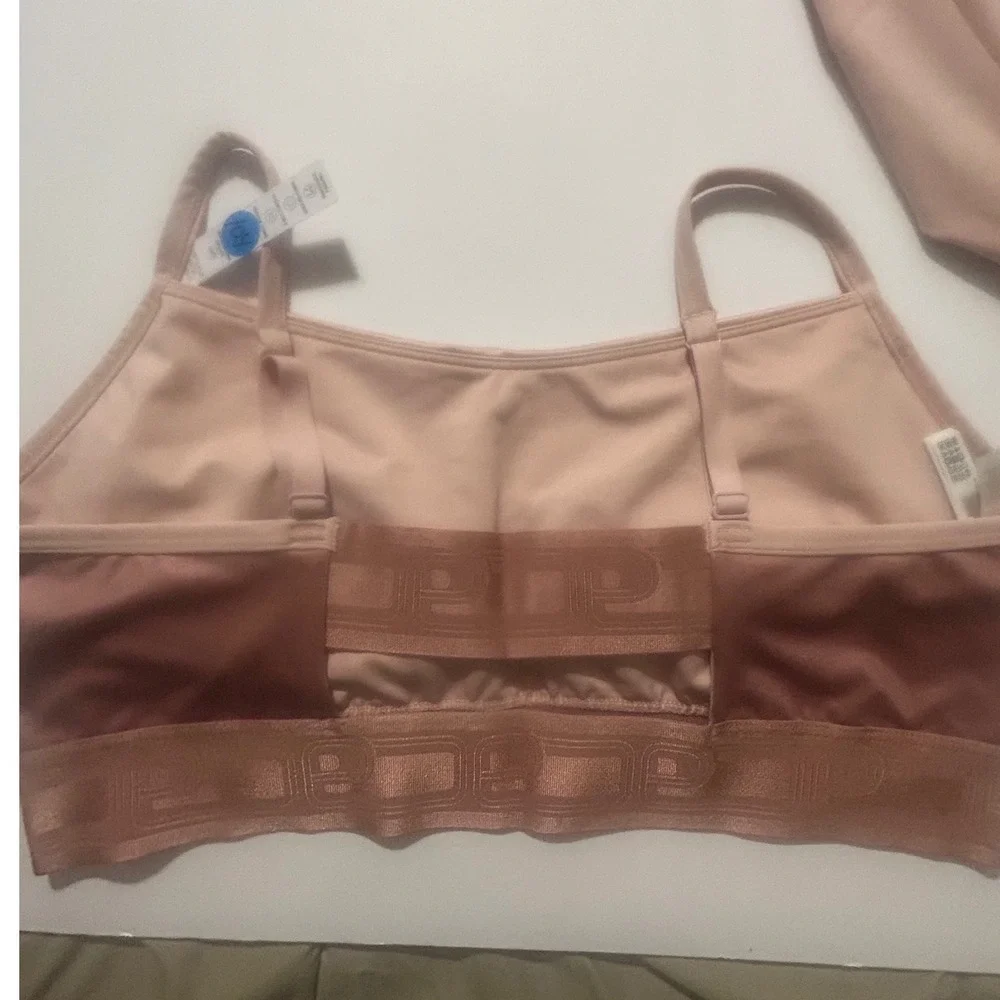 Victoria's Secret PINK Ultimate Leggings Sports Bra Set Mauve Ombre XXL NEW